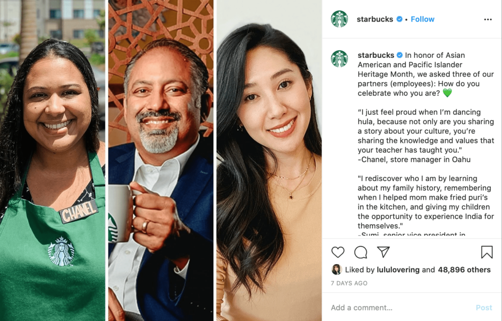 social media post ideas starbucks