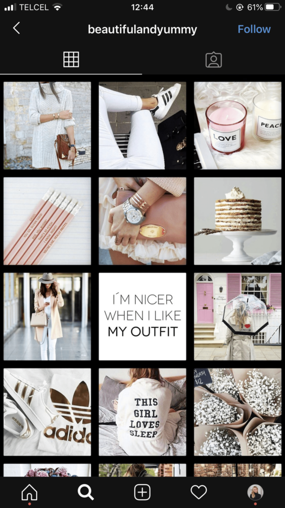 organize instagram feed black border