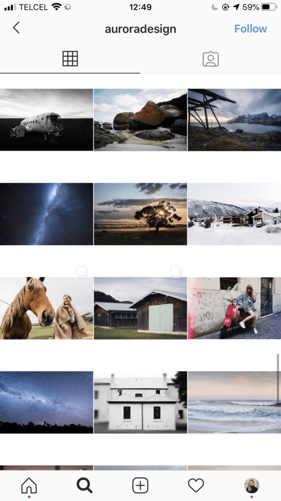 organize instagram feed rectangles