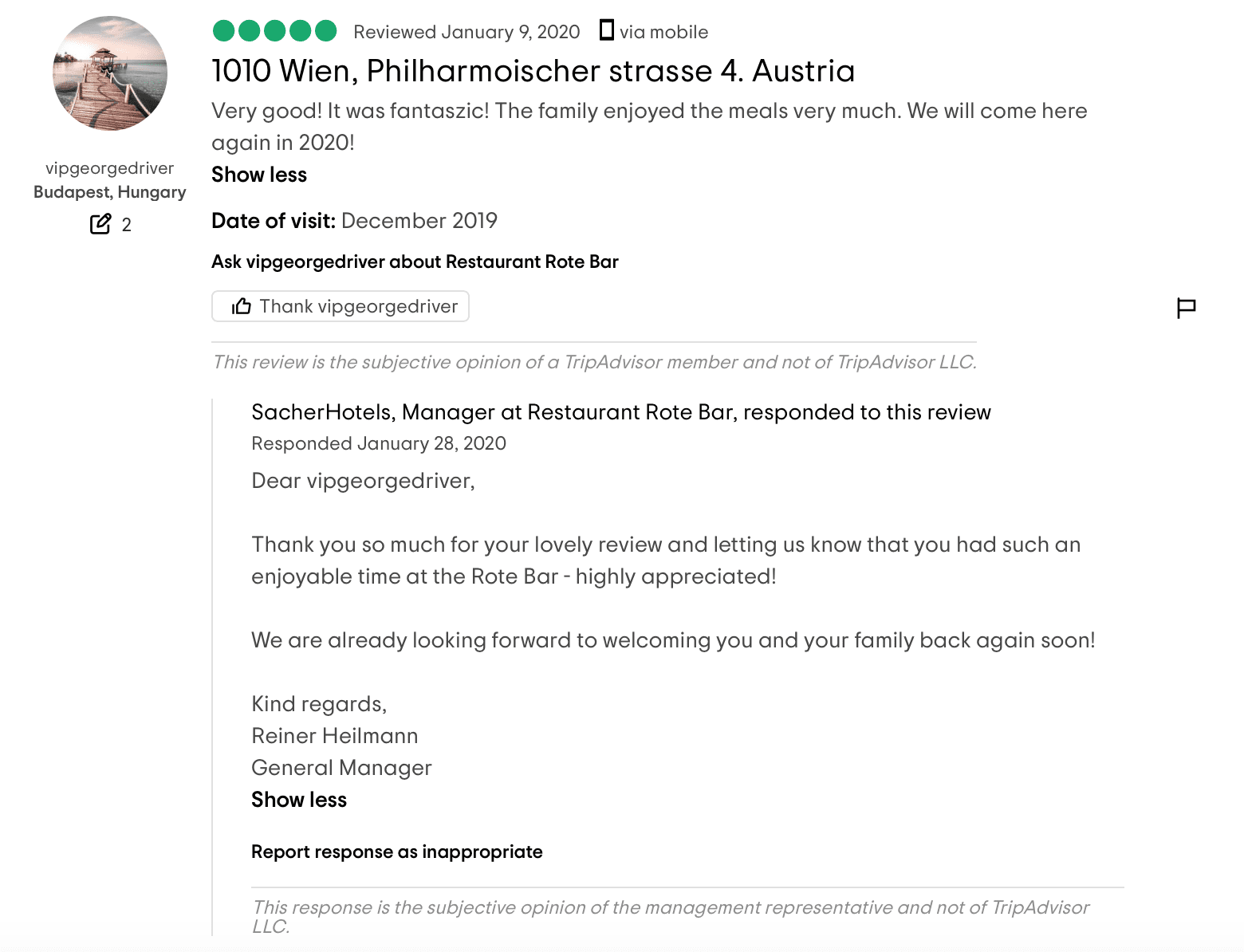 Tripadvisor how to reply to customer reviews