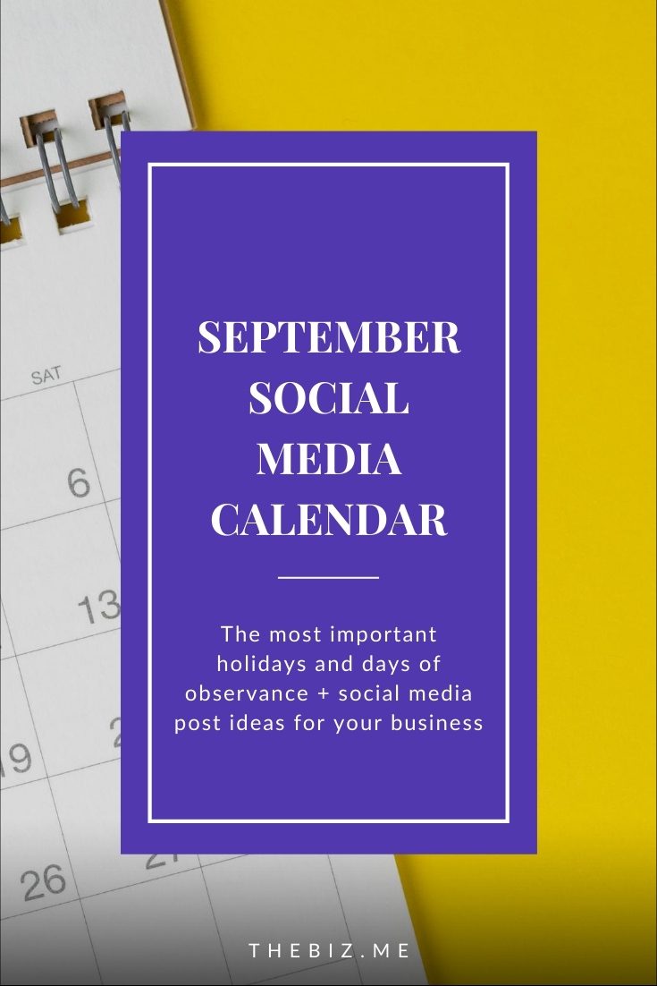 september social media calendar holidays and days of observance