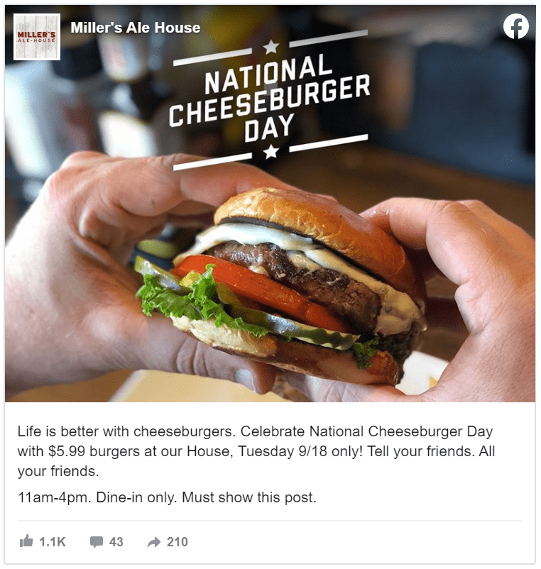 September Holidays and Days of Observance cheeseburger day