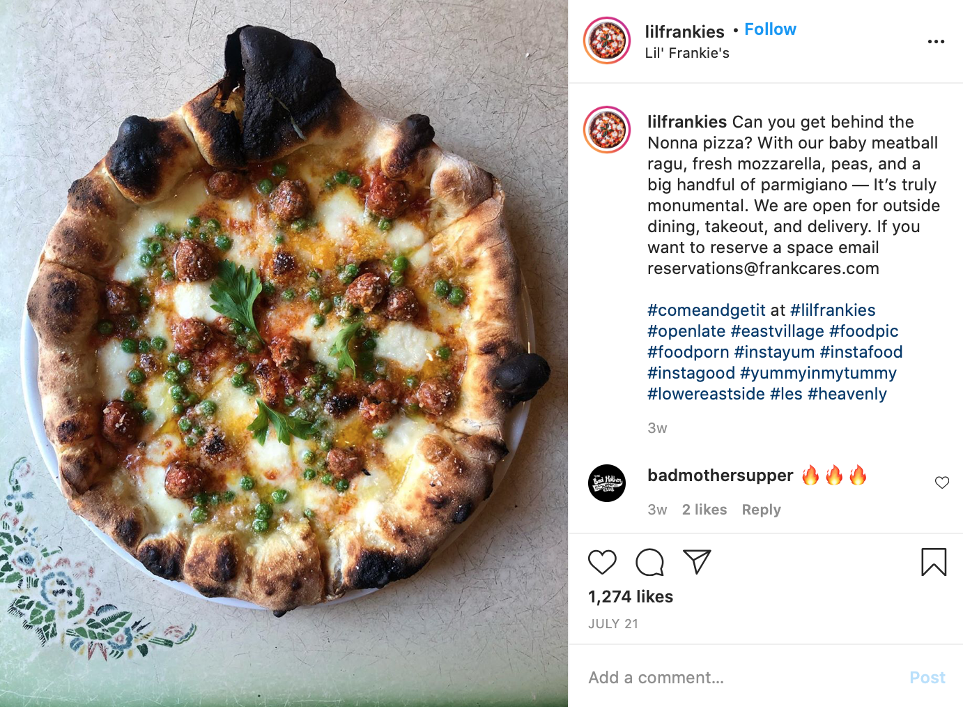 best pizzeria instagram posts lil frankies