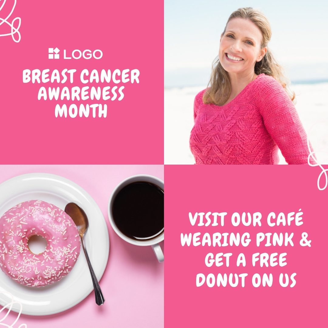 breast cancer awareness marketing template for social media