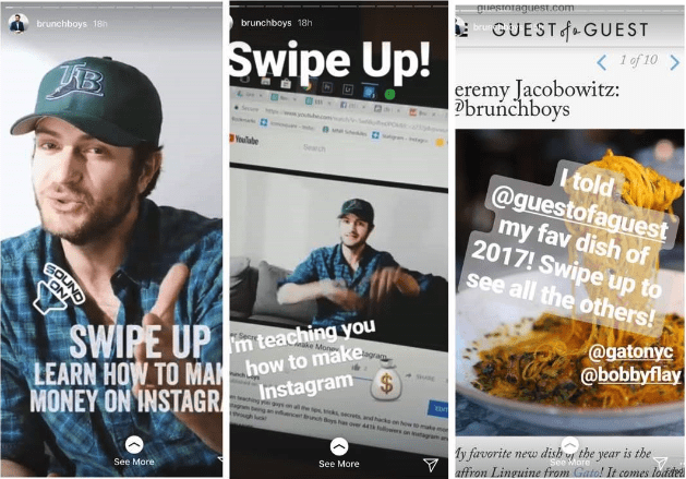 Instagram Stories for Businesses swipe up link