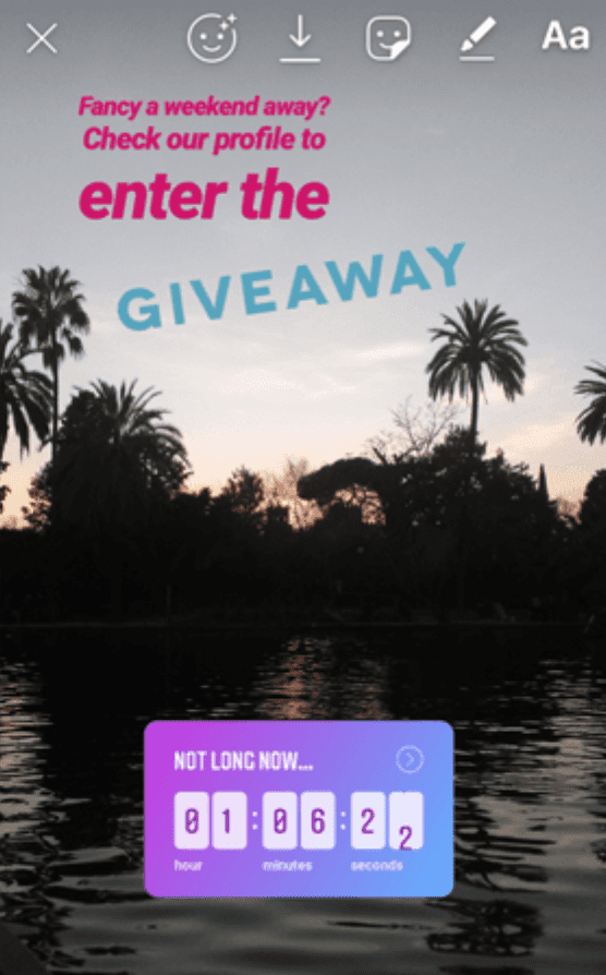 Instagram Stories for Businesses giveaways