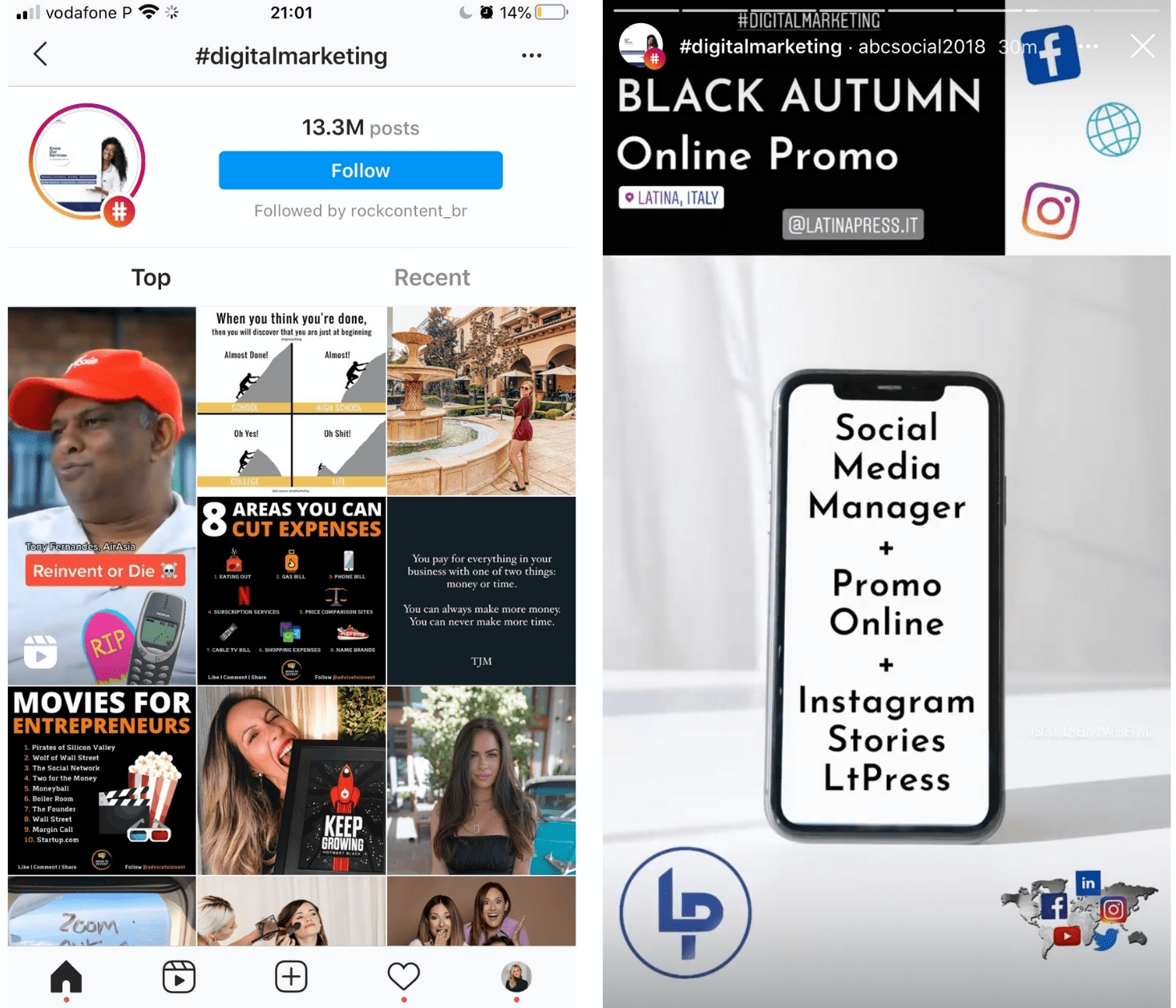 Instagram Stories for Businesses hashtag