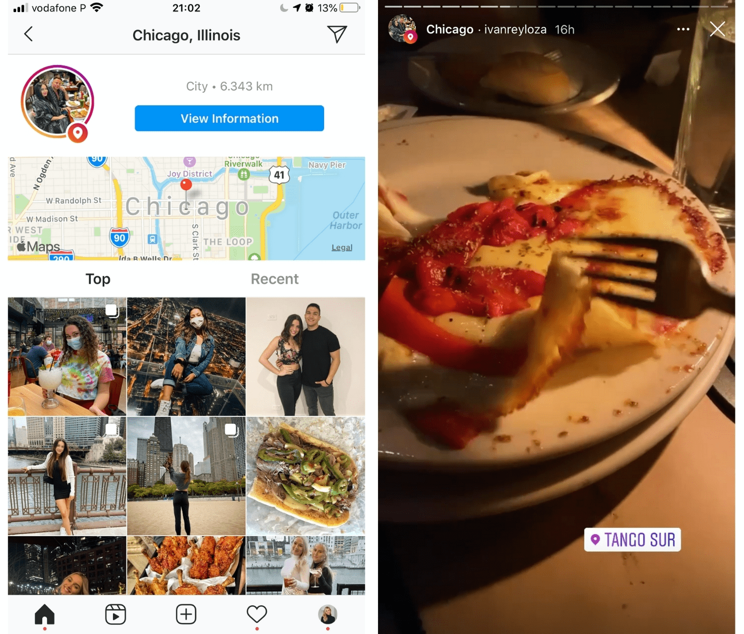 Instagram Stories for Businesses location