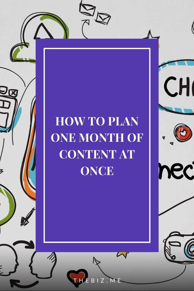 how to plan one month of social media content at once