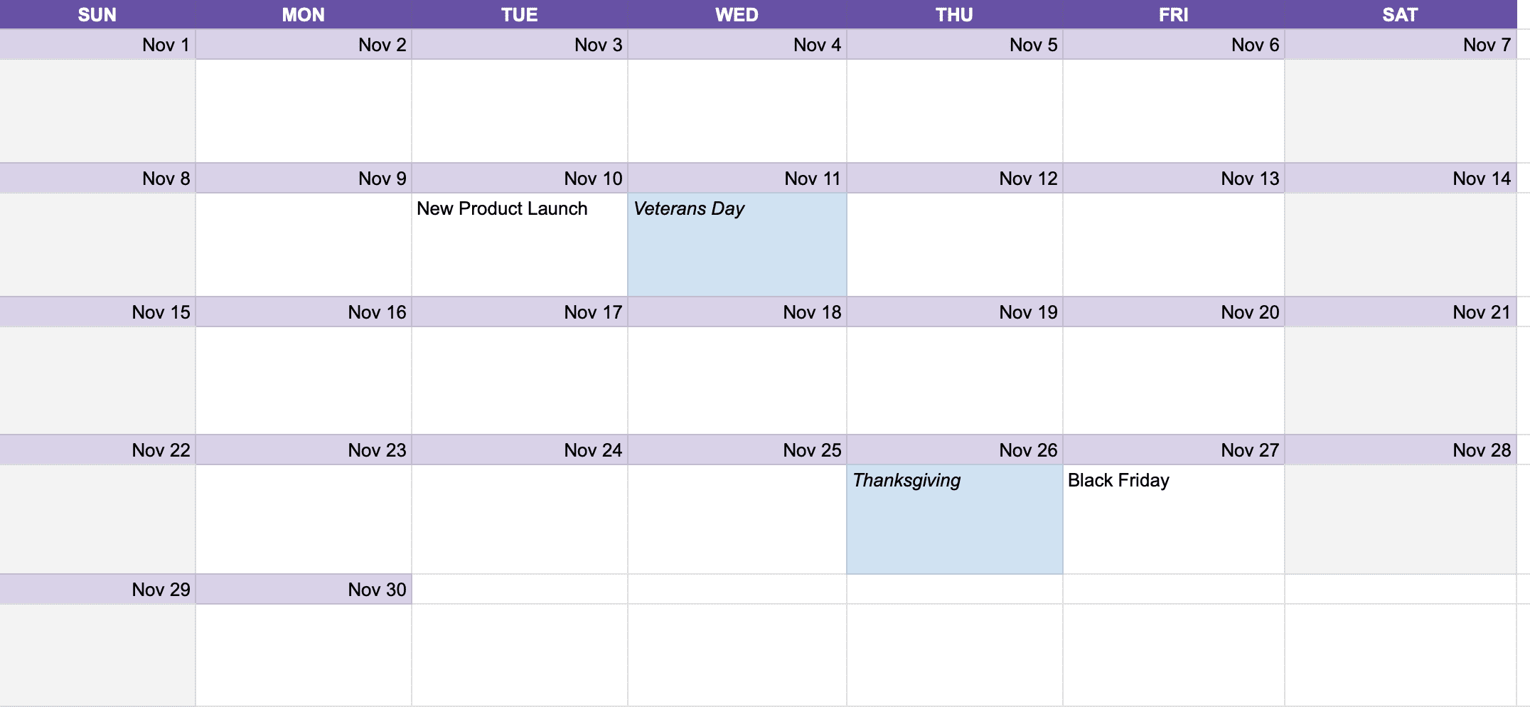 social media content calendar example how to plan your social media content at once