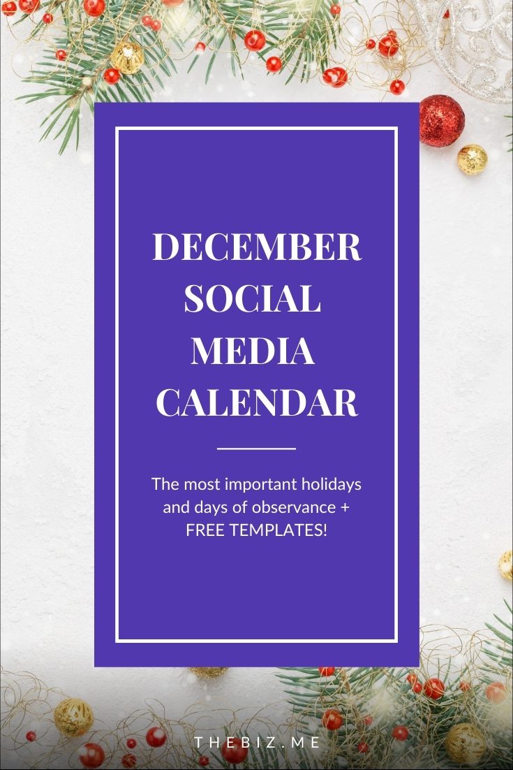 december social media calendar