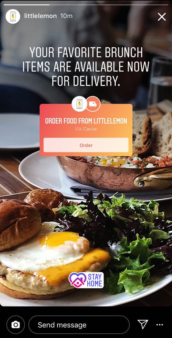 Use the Instagram Food Sticker